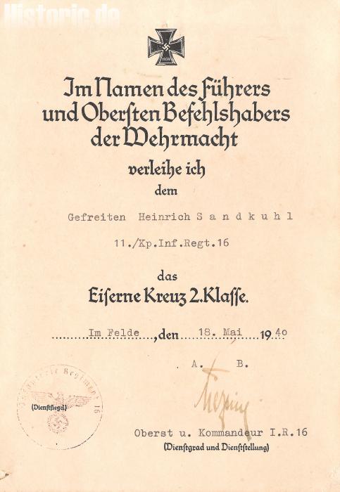 Militaria & Dokumente der 22. Infanterie-Division