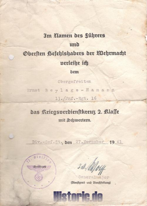 Kriegsverdienstkreuz 2. Klasse mit Schwertern