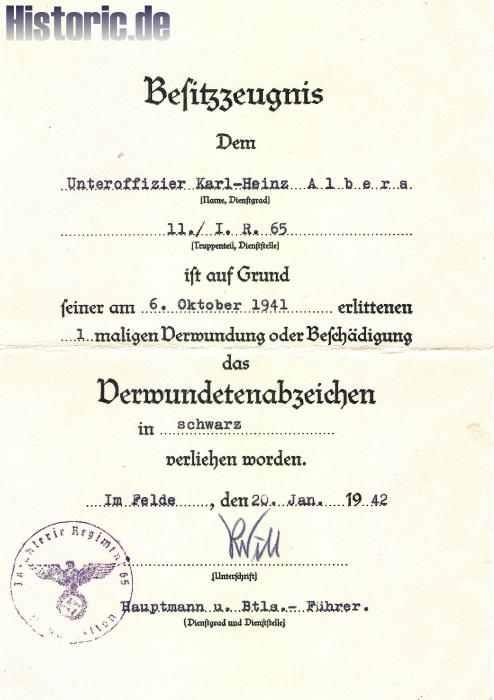 Militaria & Dokumente der 22. Infanterie-Division