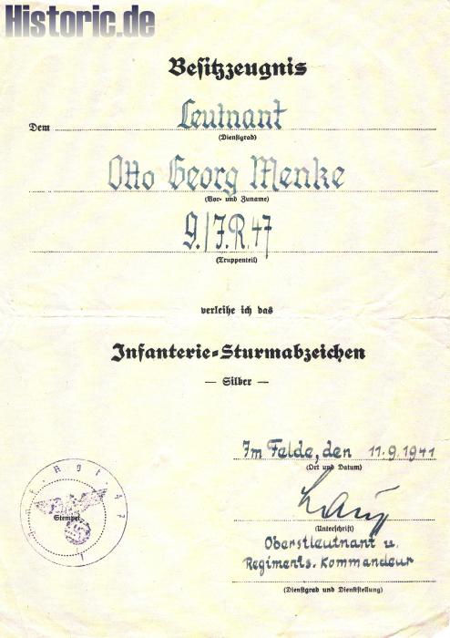 Militaria & Dokumente der 22. Infanterie-Division