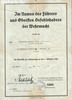 Verleihungsurkunde Medaille zur Erinnerung an den 1. Oktober 1938 