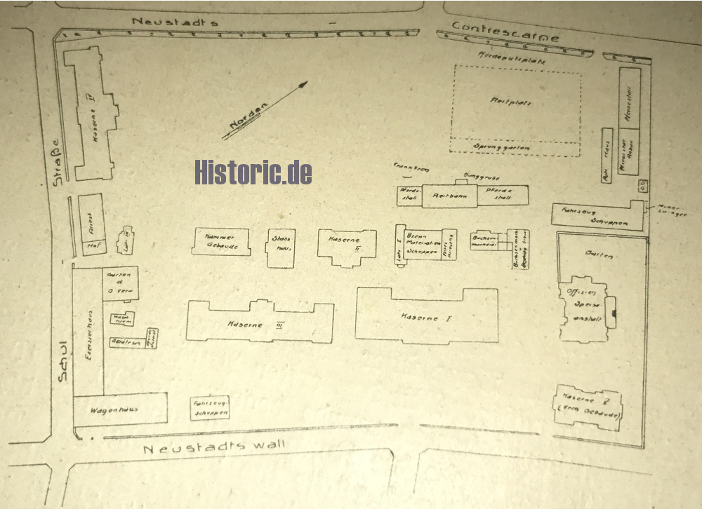 Kasernen Neustadtswall Lageplan