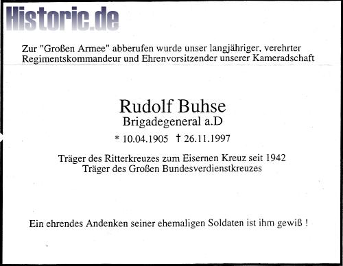 Oberst Rudolf Gustav Buhse