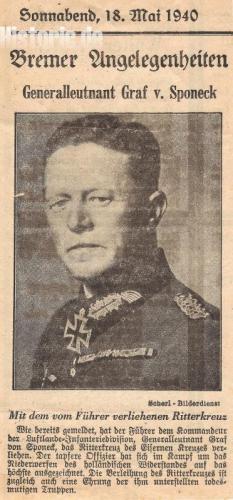 Generalleutnant Hans von Sponeck